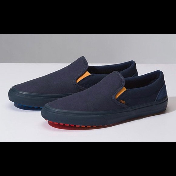 vans slip on rainbow sole